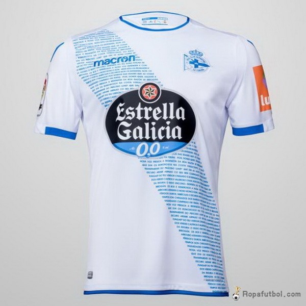 Camiseta Deportivo de La Coruña Replica Tercera Ropa 2018/19 Blanco